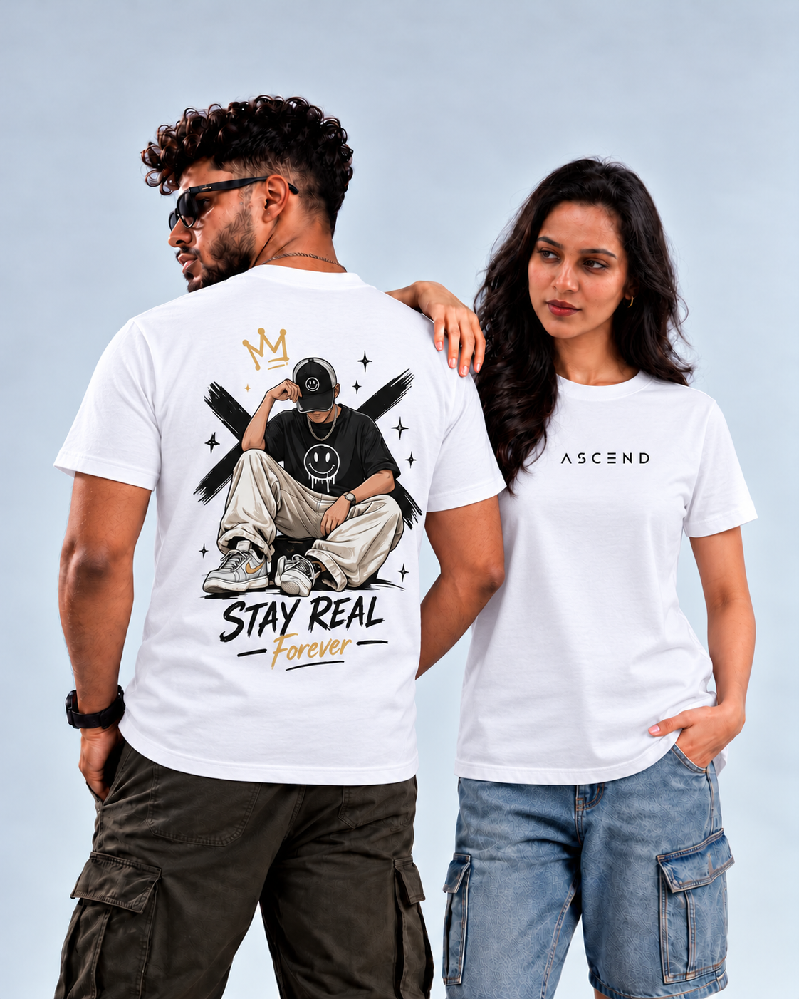 Stay Real Forever — Regular T-shirt — White