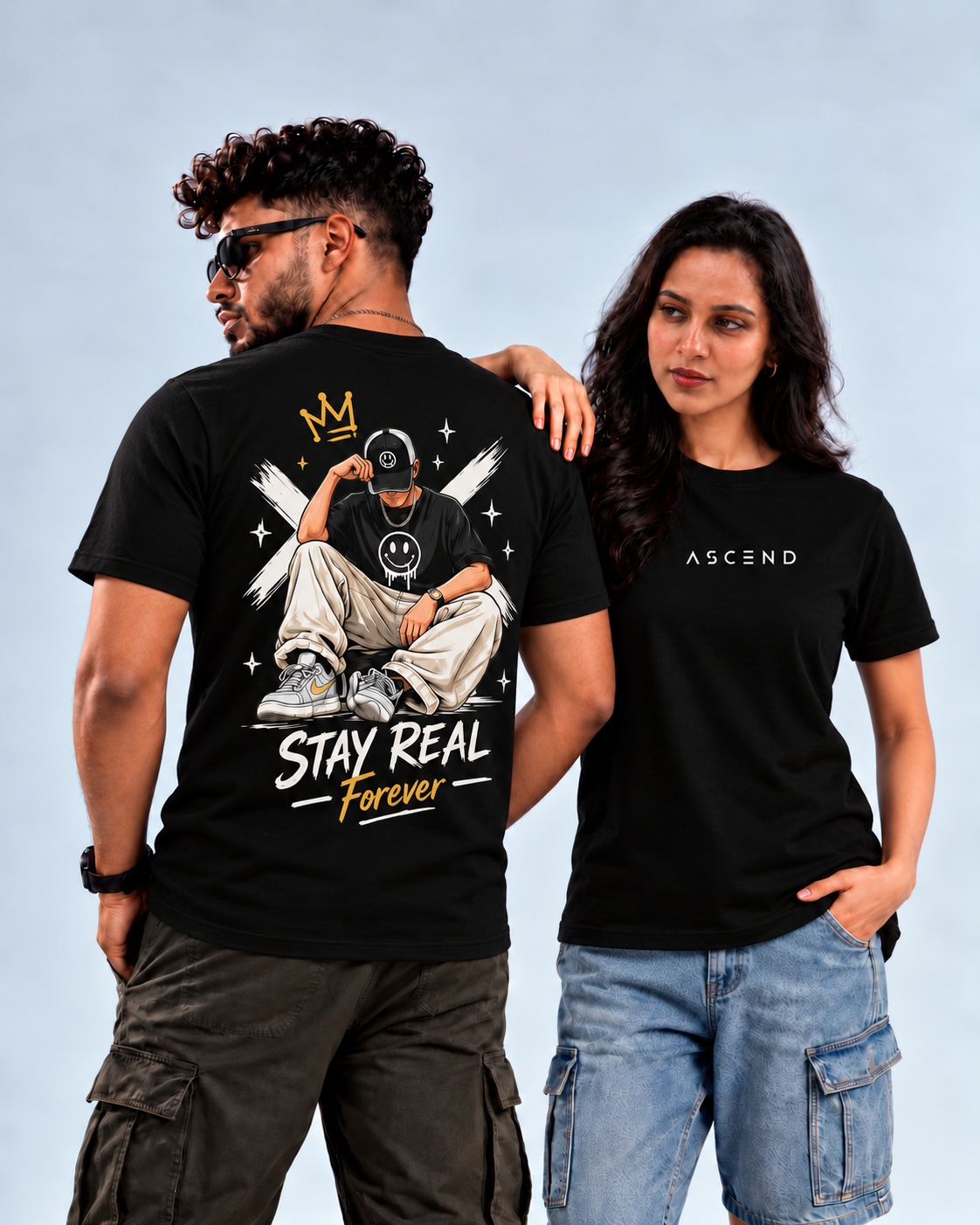 Stay Real Forever — Regular T-shirt — Black