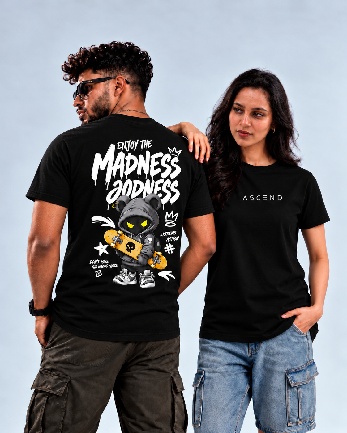 Enjoy The Madness Printed T-shirt — Black