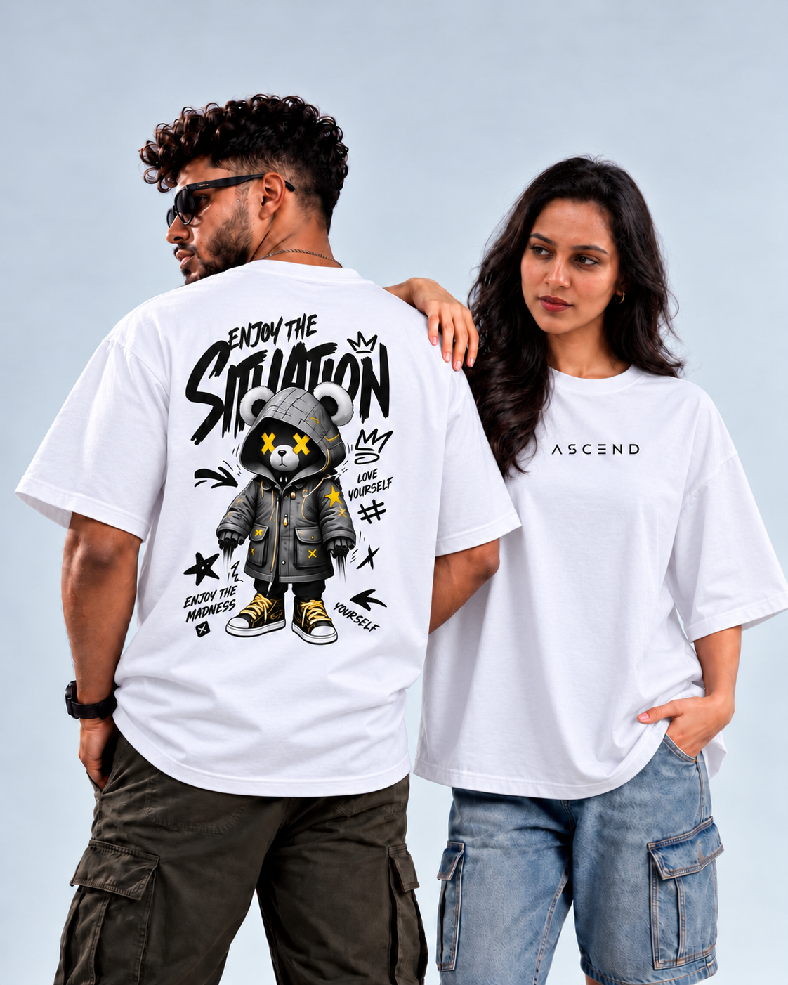 Enjoy The Situation — Oversized T-shirt — White