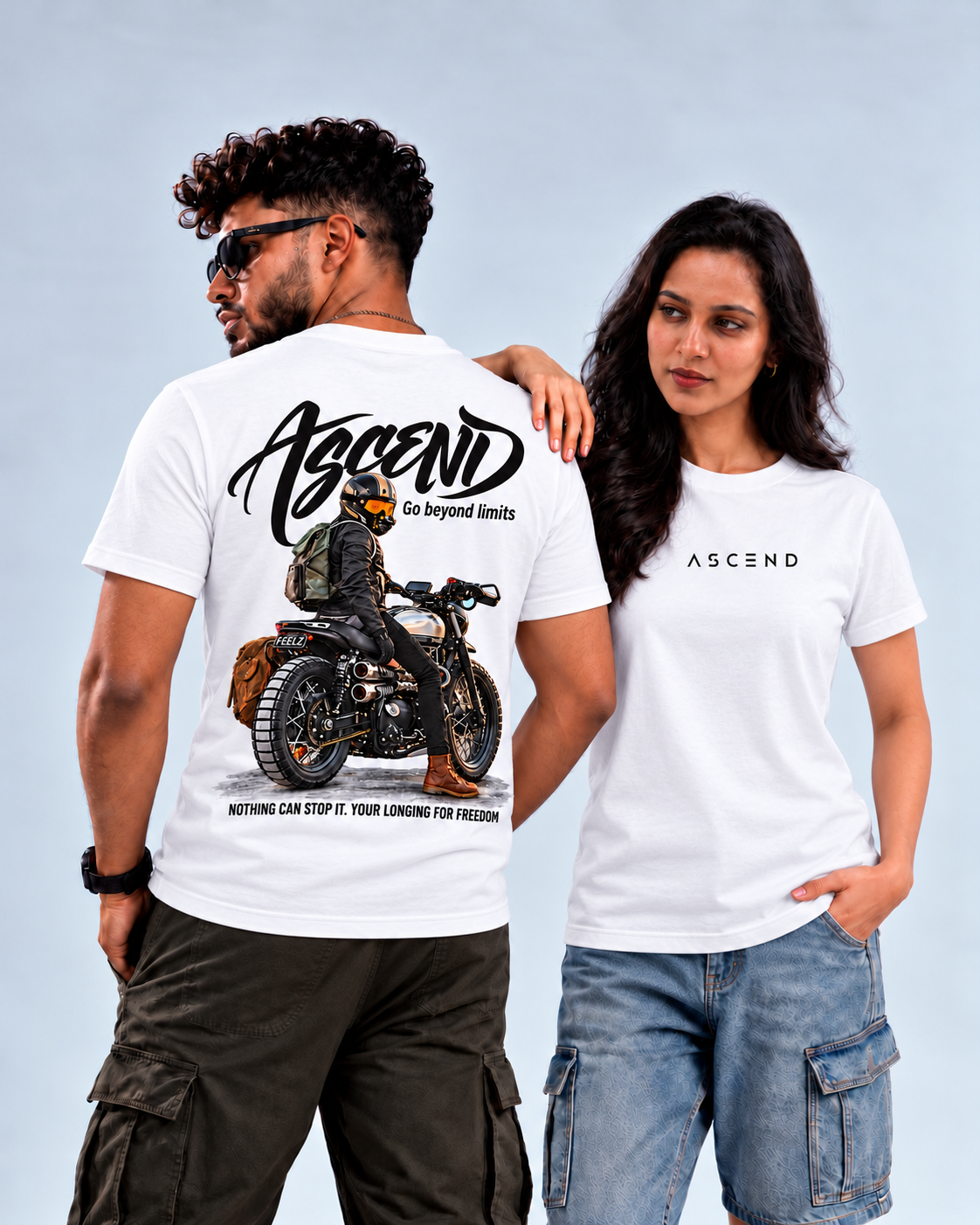 Motorcycle Freedom — Regular T-shirt — White