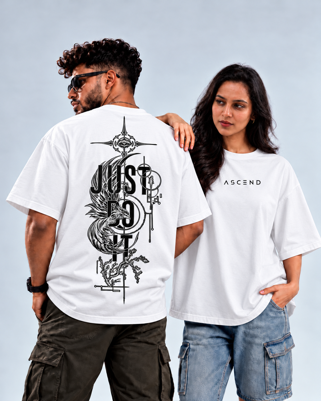 Just Do It — Oversized T-shirt — White